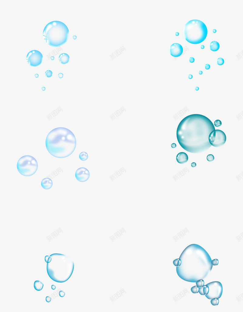 蓝色水泡透明水气泡png免抠素材_新图网 https://ixintu.com 蓝色 水泡 透明 明水 气泡