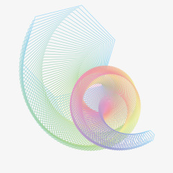 现代抽象创意彩色渐变梦幻科技感炫酷底纹曲线波浪线条素材