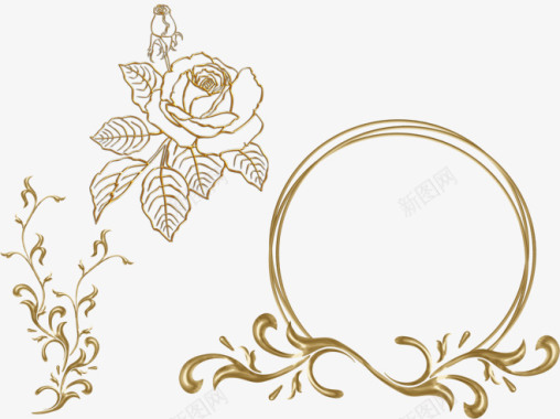 浮雕玫瑰花花纹三为设计而生3com图标