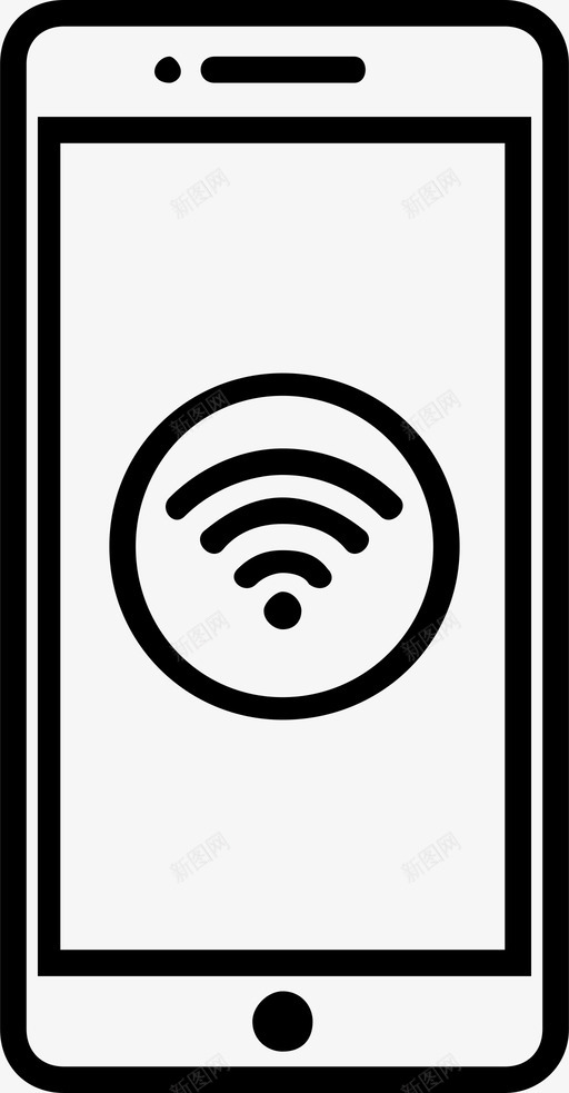 wifi网络电话svg_新图网 https://ixintu.com 网络电话 信号 无线 智能 手机
