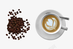 咖啡茶杯和茶碟黑咖啡茶勺茶匙饮料碟喝杯咖啡杯白陶瓷素材