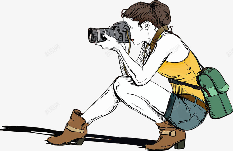 相机女性女孩摄影师人坐蹲女子png免抠素材_新图网 https://ixintu.com 相机 女性 女孩 摄影师 人坐 女子
