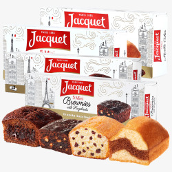 布朗尼包邮法国进口雅乐可迷你榛子味布朗尼蛋糕150g3盒高清图片