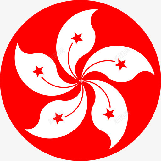 香港区旗svg_新图网 https://ixintu.com 中华人民共和国香港特别行政区 中国香港 区旗 香港