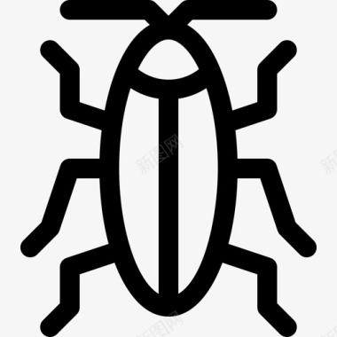 蟑螂病毒传播6线状图标