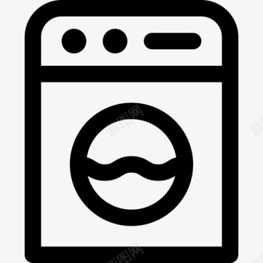 洗衣机smarthome34线性图标