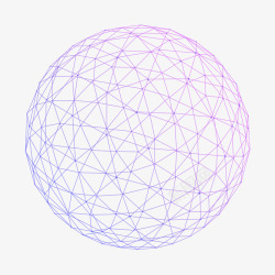 PNG免扣素紫色渐变矢量曲线线条网格球体素高清图片