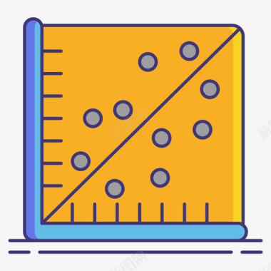 线性回归大数据91线性颜色图标