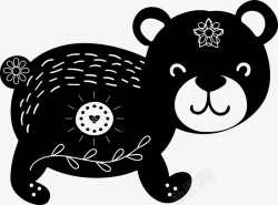 熊猫剪贴画Scandivian动物兔熊熊猫钪剪贴画的自然动物高清图片