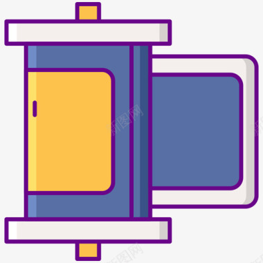 摄影机胶卷私家侦探3线性颜色图标