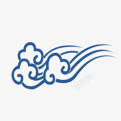 中国古风传统纹样祥云海浪透明图案AI矢量135素材