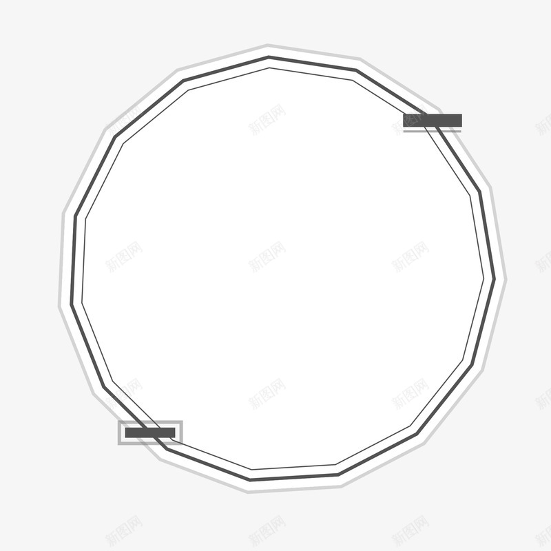 多边形框白底png免抠素材_新图网 https://ixintu.com 多边形 白底