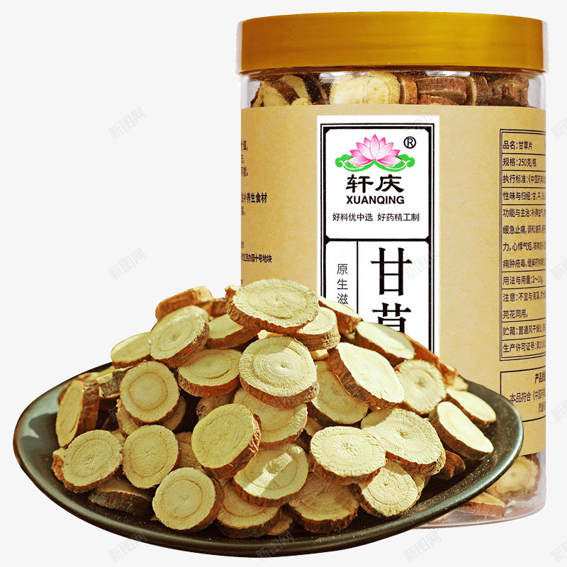 买1送1共500g轩庆甘草片瓶装生干草片粉非野生正png_新图网 https://ixintu.com 买送 光果甘草 共轩 干草 片粉 瓶装 甘草 野生