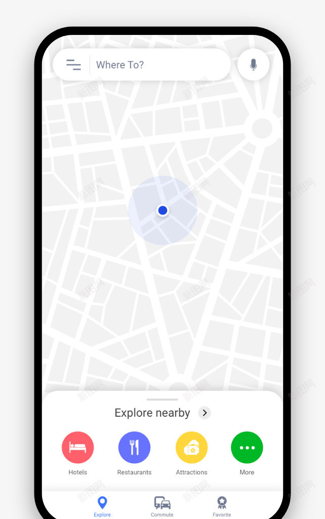 谷歌地图重新设计UI设计作品app界面主界面首页资png_新图网 https://ixintu.com 界面 谷歌 地图 重新 设计 设计作品 首页