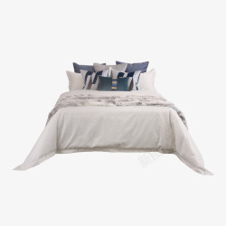 床上用品现代简约样板房间床品多件套主卧室软装配饰布素材