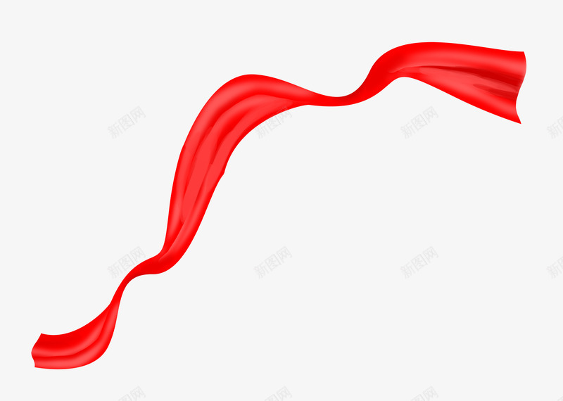 红丝绸红丝带png免抠素材_新图网 https://ixintu.com 丝绸 丝带