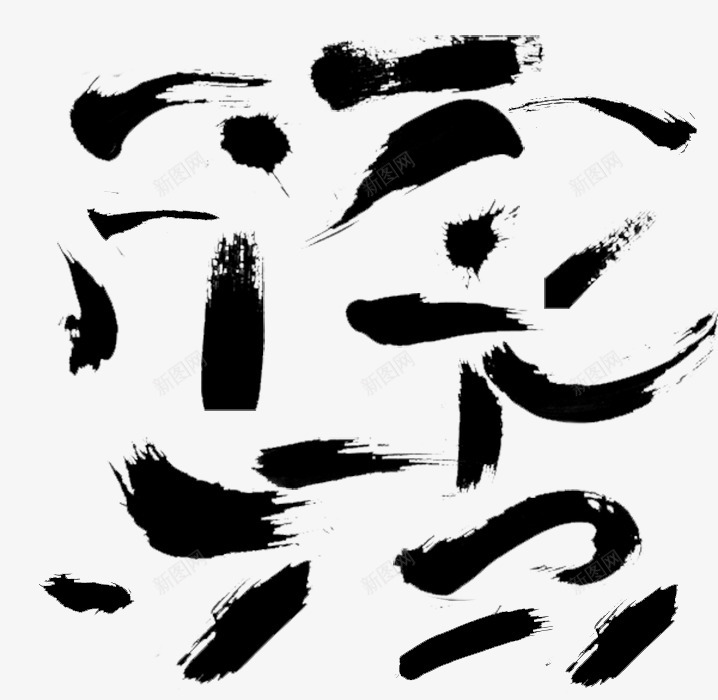 黑墨绘画艺术笔刷创意墨水弧线集合效果png免抠素材_新图网 https://ixintu.com 涂鸦 笔刷  波浪 创意  墨水  弧度  弧线  效果  曲线  画笔  笔画  笔划  绘图  艺术  设计  集合  飞溅  黑色 