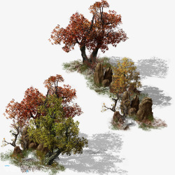三转二渲染三转二植物免扣可直接用高清图片