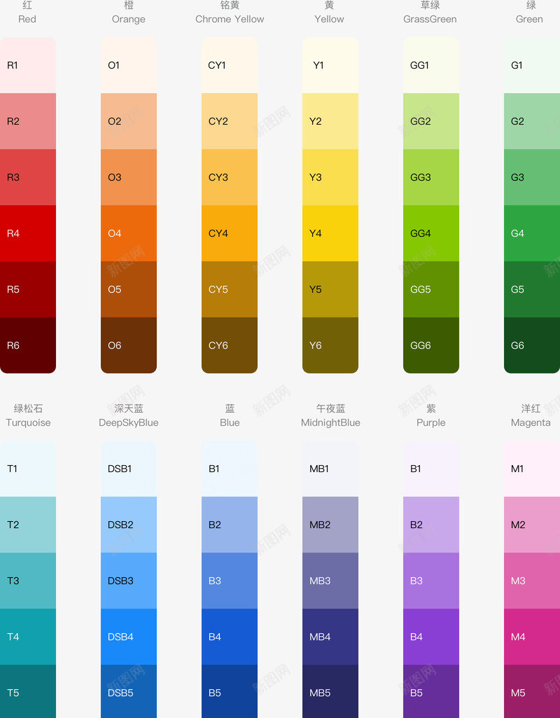色彩ZanDesignSystem有赞设计语言系统png_新图网 https://ixintu.com 色彩 设计 语言 系统