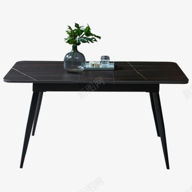 意式轻奢岩板餐桌椅组合现代简约大小户型长方形家用伸图标