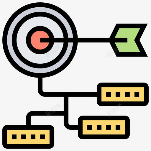 目标人才管理5线条颜色svg_新图网 https://ixintu.com 目标 人才 管理 线条 颜色