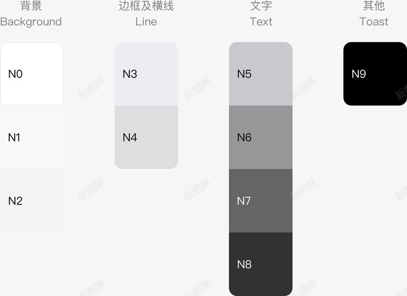 色彩ZanDesignSystem有赞设计语言系统png_新图网 https://ixintu.com 色彩 设计 语言 系统