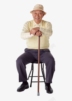 老头老年人健康保健老人长寿老人太极坐着的老人微笑素材