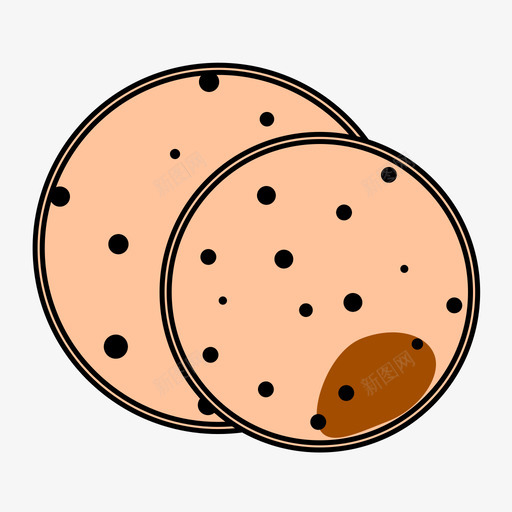 饼干iconsvg_新图网 https://ixintu.com 饼干 填充 线性 简约 多色 可爱 圆润 精美 扁平
