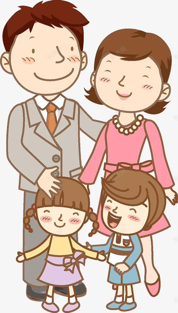 卡通幸福一家人png免抠素材_新图网 https://ixintu.com 卡通 幸福 一家人
