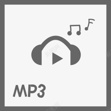 MP3音频文件格式图标