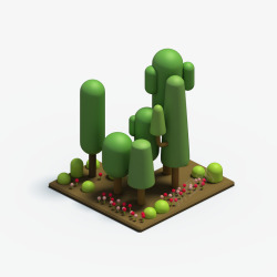 C4D树木与植物3D立体模型素材