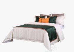 简约欧式样板房间床上用品多件套主卧室内软装床品布艺素材