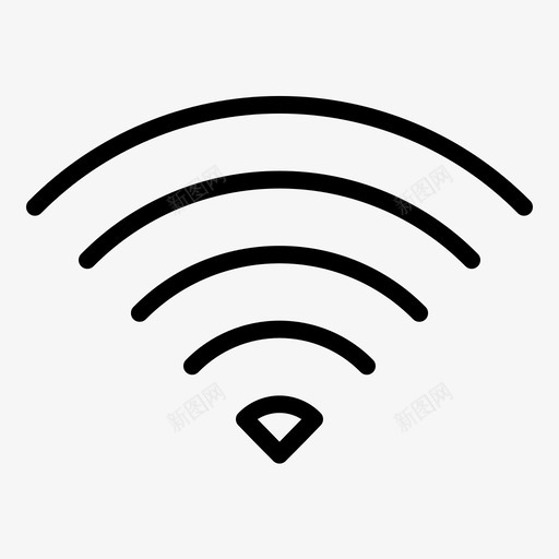 wifi应用程序手机svg_新图网 https://ixintu.com 手机 应用程序 智能 用户界面 图标