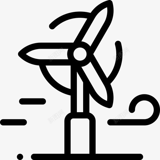 风能可持续能源54线性svg_新图网 https://ixintu.com 风能 持续 能源 线性
