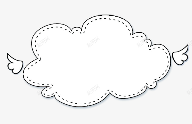 卡通手绘云朵边框png免抠素材_新图网 https://ixintu.com 卡通 手绘 云朵 边框