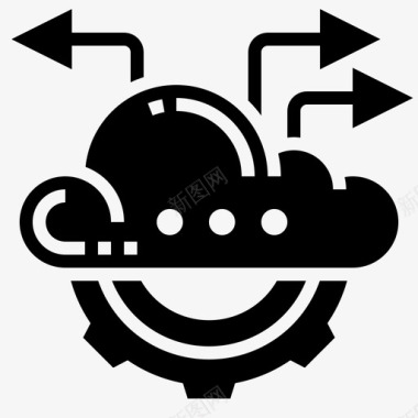 信息管理云技术36字形图标
