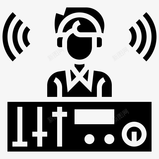 声音控制录音室字形svg_新图网 https://ixintu.com 声音 控制 录音 字形