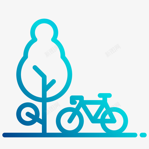 自行车绿色能源2线性梯度svg_新图网 https://ixintu.com 自行车 绿色 能源 线性 梯度