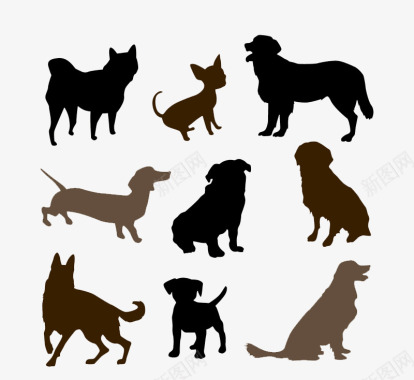 狗动物剪影icon图标