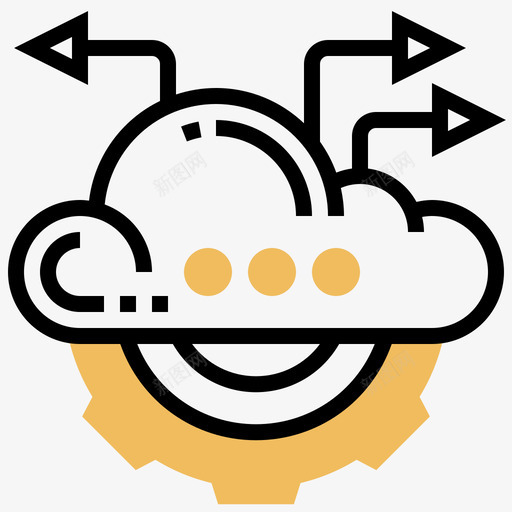 信息管理云技术37黄影svg_新图网 https://ixintu.com 信息管理 技术 黄影