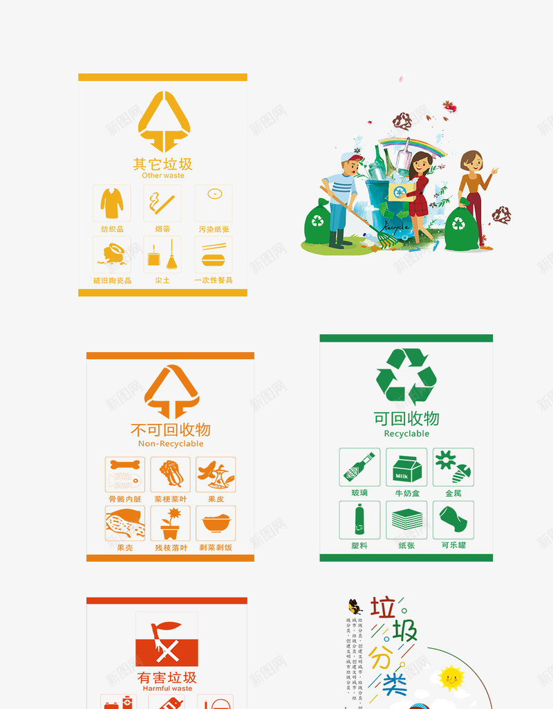 厨余垃圾分类png免抠素材_新图网 https://ixintu.com 厨余 垃圾 分类