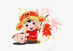 新年喜庆插画猪2画板1素材