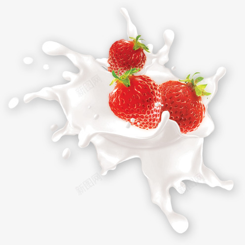 喷溅的草莓草莓液体牛奶png免抠素材_新图网 https://ixintu.com 草莓 喷溅 液体 牛奶