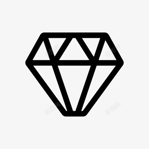 钻石标志图标iconcomWebUIpng_新图网 https://ixintu.com 钻石 标志 图标