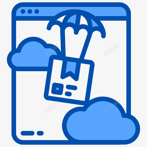空投投递蓝色svg_新图网 https://ixintu.com 空投 投递 蓝色