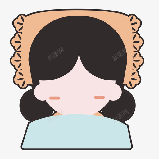 睡觉女svg_新图网 https://ixintu.com 睡觉