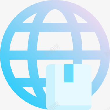 全球航运电子商务197蓝色图标