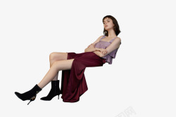 女模特坐着躺着素材