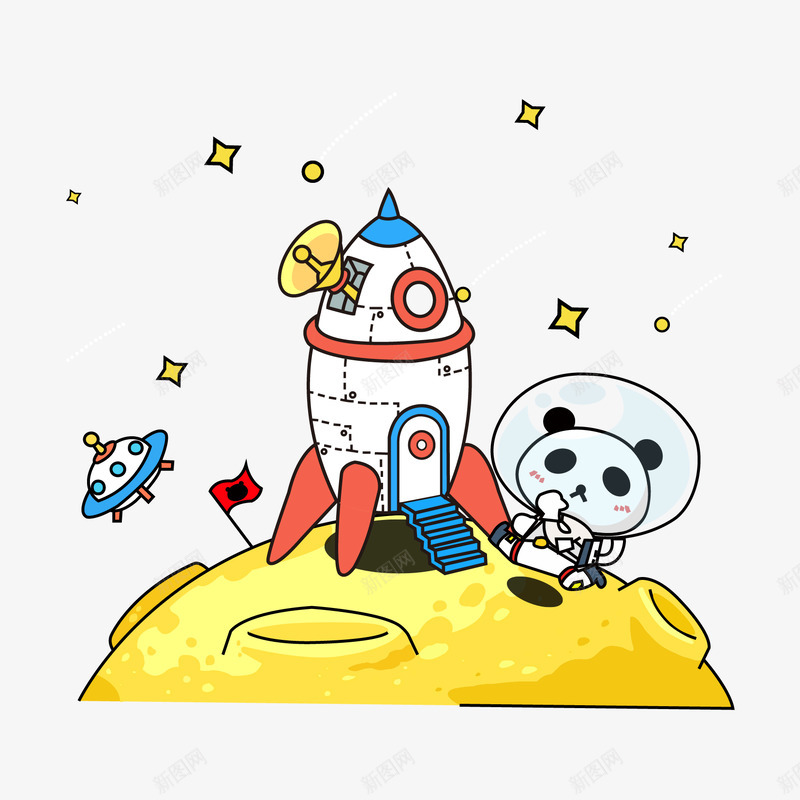 月球火箭宇宙星球ong2png_新图网 https://ixintu.com 月球 火箭 宇宙 星球