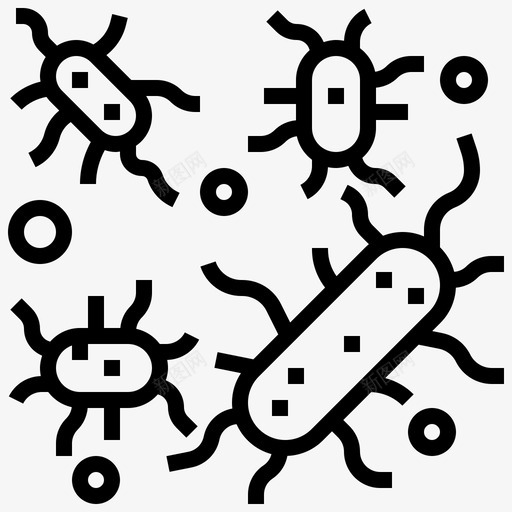 细菌生物化学20线状svg_新图网 https://ixintu.com 细菌 生物化学 线状